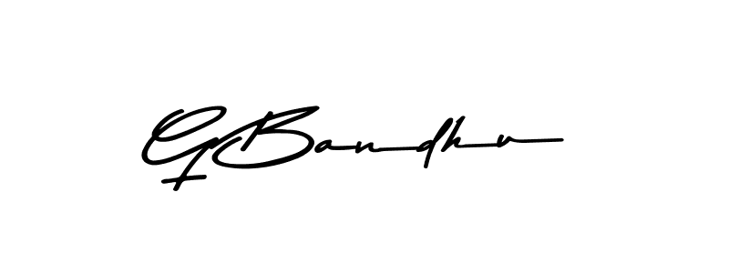 How to make G Bandhu name signature. Use Asem Kandis PERSONAL USE style for creating short signs online. This is the latest handwritten sign. G Bandhu signature style 9 images and pictures png