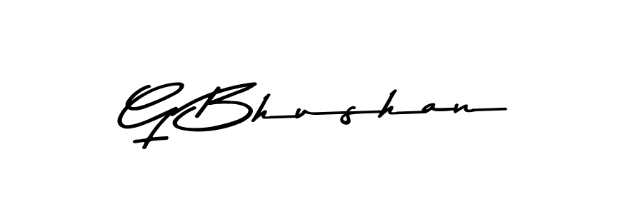 The best way (Asem Kandis PERSONAL USE) to make a short signature is to pick only two or three words in your name. The name G Bhushan include a total of six letters. For converting this name. G Bhushan signature style 9 images and pictures png
