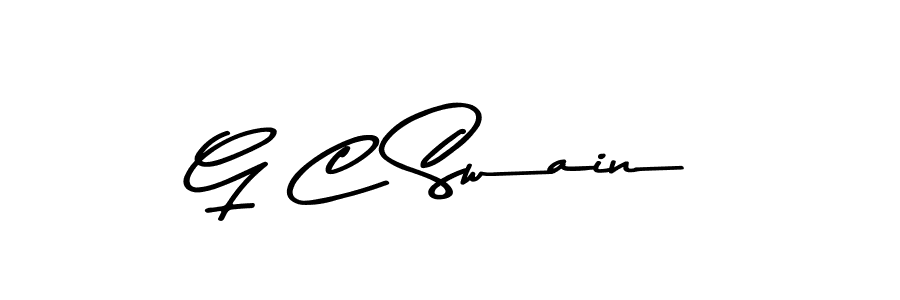 Create a beautiful signature design for name G C Swain. With this signature (Asem Kandis PERSONAL USE) fonts, you can make a handwritten signature for free. G C Swain signature style 9 images and pictures png