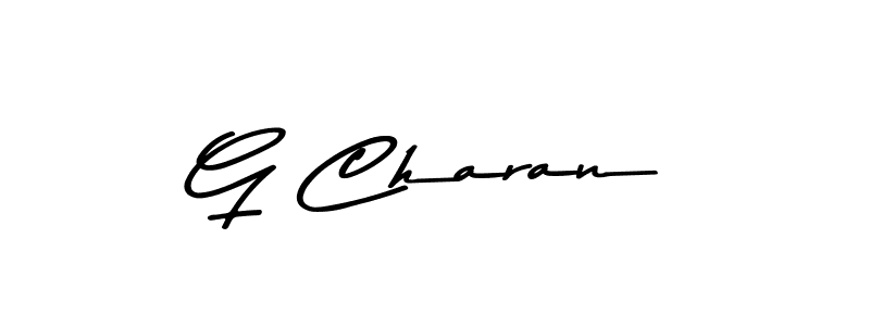Use a signature maker to create a handwritten signature online. With this signature software, you can design (Asem Kandis PERSONAL USE) your own signature for name G Charan. G Charan signature style 9 images and pictures png