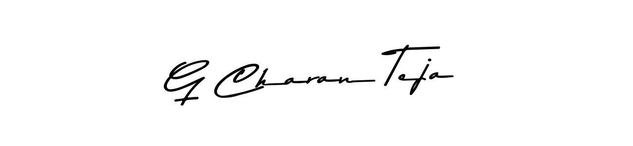 Design your own signature with our free online signature maker. With this signature software, you can create a handwritten (Asem Kandis PERSONAL USE) signature for name G Charan Teja. G Charan Teja signature style 9 images and pictures png
