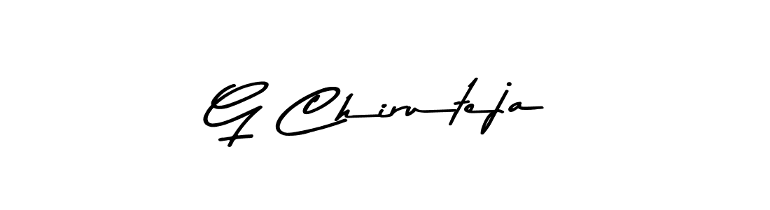 This is the best signature style for the G Chiruteja name. Also you like these signature font (Asem Kandis PERSONAL USE). Mix name signature. G Chiruteja signature style 9 images and pictures png