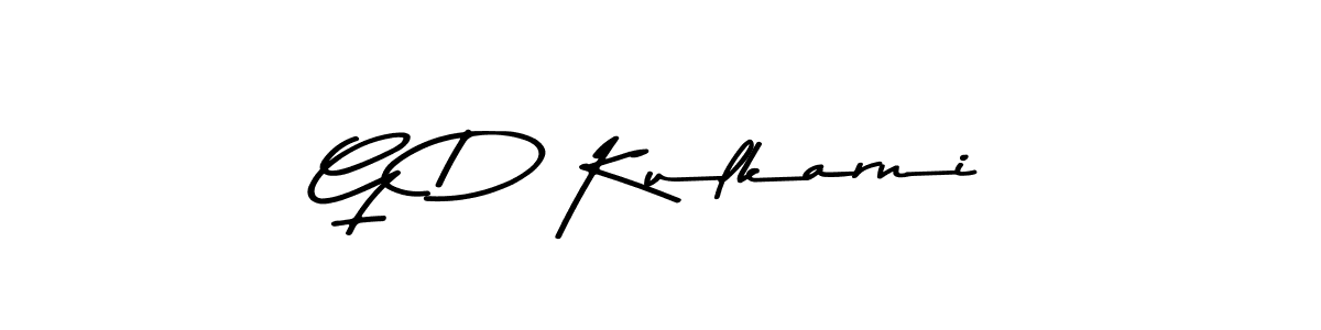 You should practise on your own different ways (Asem Kandis PERSONAL USE) to write your name (G D Kulkarni) in signature. don't let someone else do it for you. G D Kulkarni signature style 9 images and pictures png