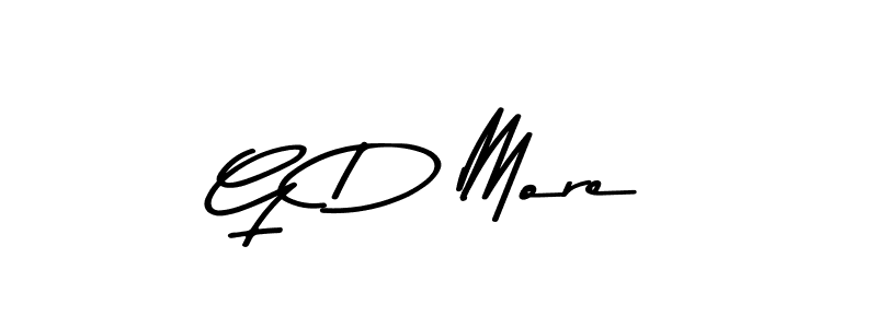 Create a beautiful signature design for name G D More. With this signature (Asem Kandis PERSONAL USE) fonts, you can make a handwritten signature for free. G D More signature style 9 images and pictures png