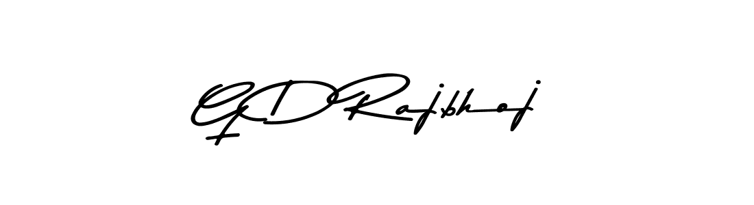How to make G D Rajbhoj name signature. Use Asem Kandis PERSONAL USE style for creating short signs online. This is the latest handwritten sign. G D Rajbhoj signature style 9 images and pictures png