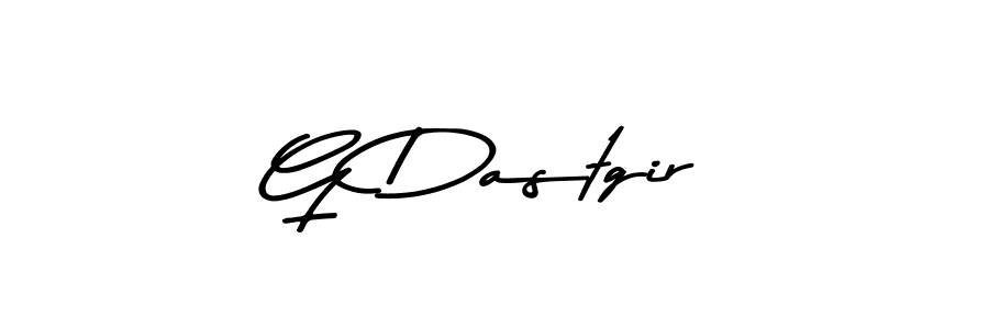 How to make G Dastgir name signature. Use Asem Kandis PERSONAL USE style for creating short signs online. This is the latest handwritten sign. G Dastgir signature style 9 images and pictures png