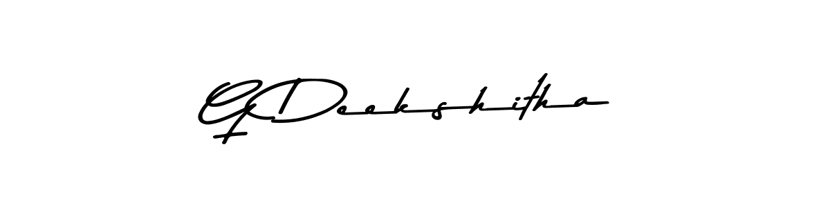 Similarly Asem Kandis PERSONAL USE is the best handwritten signature design. Signature creator online .You can use it as an online autograph creator for name G Deekshitha. G Deekshitha signature style 9 images and pictures png