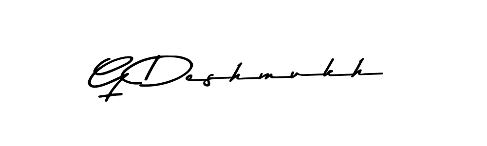 Create a beautiful signature design for name G Deshmukh. With this signature (Asem Kandis PERSONAL USE) fonts, you can make a handwritten signature for free. G Deshmukh signature style 9 images and pictures png