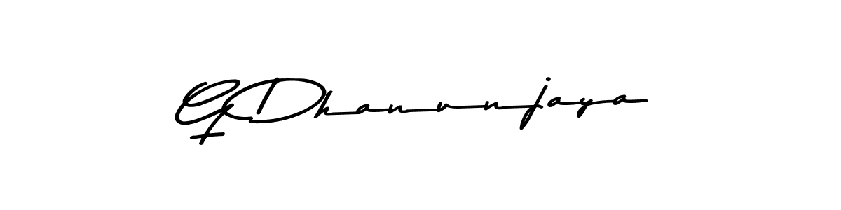 Create a beautiful signature design for name G Dhanunjaya. With this signature (Asem Kandis PERSONAL USE) fonts, you can make a handwritten signature for free. G Dhanunjaya signature style 9 images and pictures png