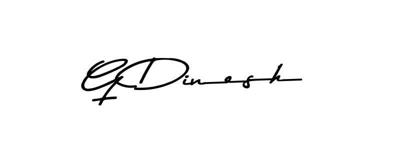 Make a beautiful signature design for name G Dinesh. With this signature (Asem Kandis PERSONAL USE) style, you can create a handwritten signature for free. G Dinesh signature style 9 images and pictures png