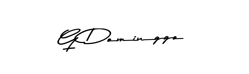 You should practise on your own different ways (Asem Kandis PERSONAL USE) to write your name (G Dominggo) in signature. don't let someone else do it for you. G Dominggo signature style 9 images and pictures png