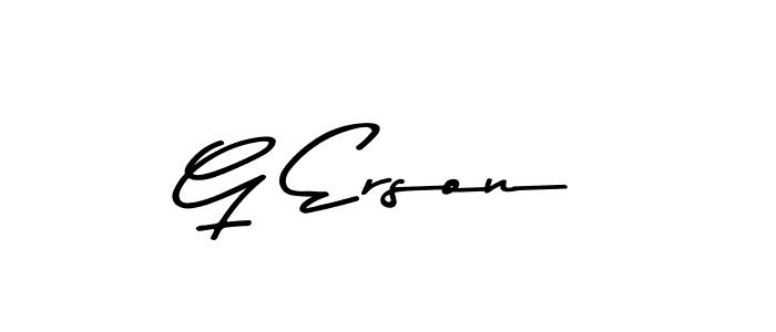 The best way (Asem Kandis PERSONAL USE) to make a short signature is to pick only two or three words in your name. The name G Erson include a total of six letters. For converting this name. G Erson signature style 9 images and pictures png