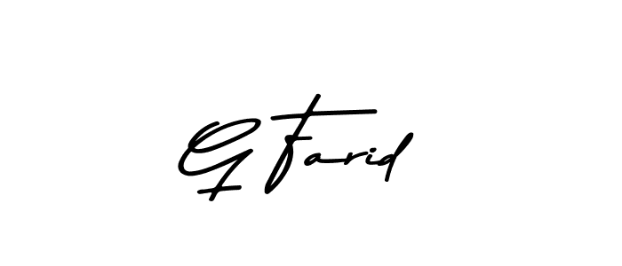 Design your own signature with our free online signature maker. With this signature software, you can create a handwritten (Asem Kandis PERSONAL USE) signature for name G Farid. G Farid signature style 9 images and pictures png