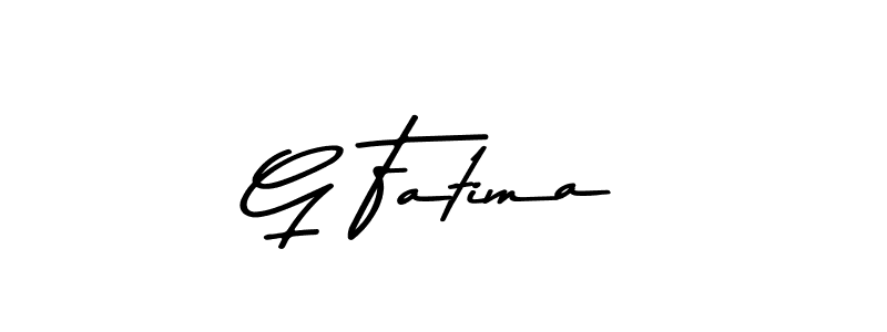 Make a beautiful signature design for name G Fatima. With this signature (Asem Kandis PERSONAL USE) style, you can create a handwritten signature for free. G Fatima signature style 9 images and pictures png