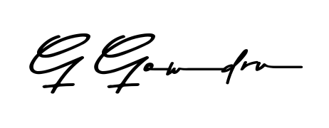 Turn your name G Gowdru into a signature brand with Asem Kandis PERSONAL USE styling. Download in standard PNG or transparent format anytime. G Gowdru signature style 9 images and pictures png