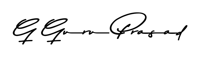 Make a short G Guru Prasad signature style. Manage your documents anywhere anytime using Asem Kandis PERSONAL USE. Create and add eSignatures, submit forms, share and send files easily. G Guru Prasad signature style 9 images and pictures png
