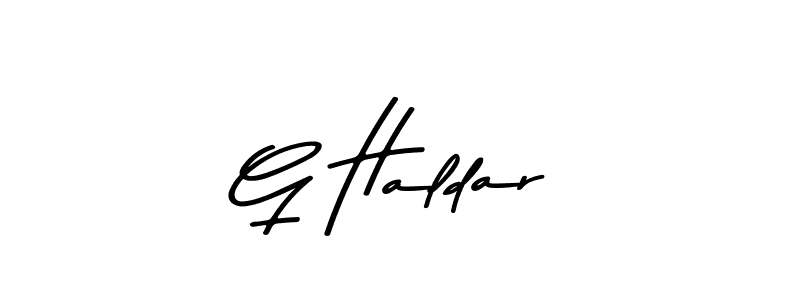 How to make G Haldar name signature. Use Asem Kandis PERSONAL USE style for creating short signs online. This is the latest handwritten sign. G Haldar signature style 9 images and pictures png