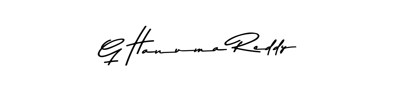 How to make G Hanuma Reddy name signature. Use Asem Kandis PERSONAL USE style for creating short signs online. This is the latest handwritten sign. G Hanuma Reddy signature style 9 images and pictures png