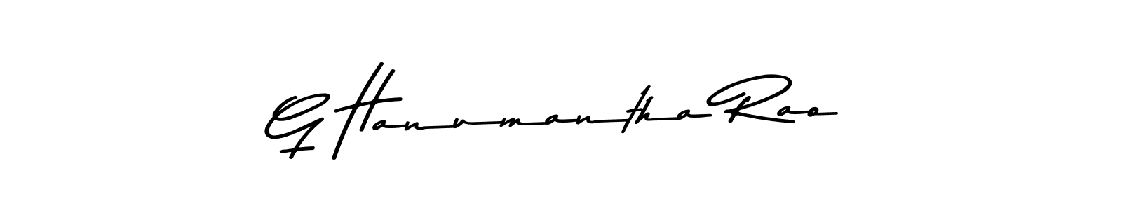 Create a beautiful signature design for name G Hanumantha Rao. With this signature (Asem Kandis PERSONAL USE) fonts, you can make a handwritten signature for free. G Hanumantha Rao signature style 9 images and pictures png