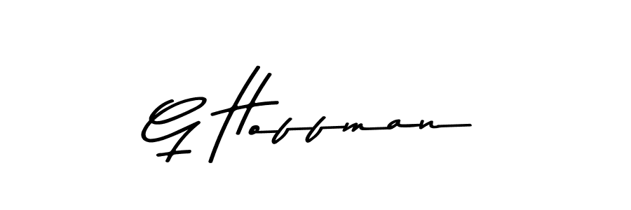 Create a beautiful signature design for name G Hoffman. With this signature (Asem Kandis PERSONAL USE) fonts, you can make a handwritten signature for free. G Hoffman signature style 9 images and pictures png