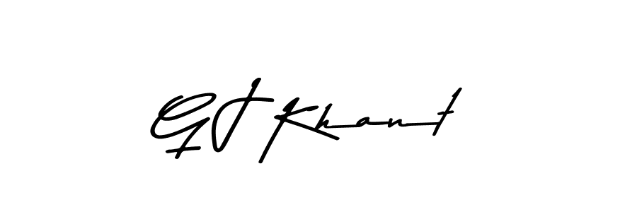 Asem Kandis PERSONAL USE is a professional signature style that is perfect for those who want to add a touch of class to their signature. It is also a great choice for those who want to make their signature more unique. Get G J Khant name to fancy signature for free. G J Khant signature style 9 images and pictures png