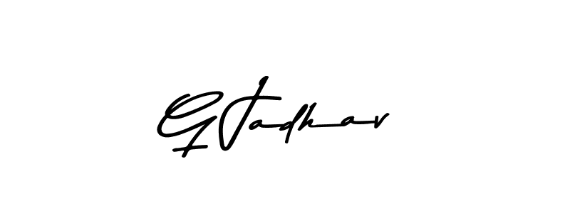 Create a beautiful signature design for name G Jadhav. With this signature (Asem Kandis PERSONAL USE) fonts, you can make a handwritten signature for free. G Jadhav signature style 9 images and pictures png