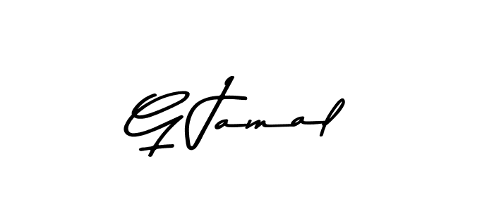 How to make G Jamal name signature. Use Asem Kandis PERSONAL USE style for creating short signs online. This is the latest handwritten sign. G Jamal signature style 9 images and pictures png