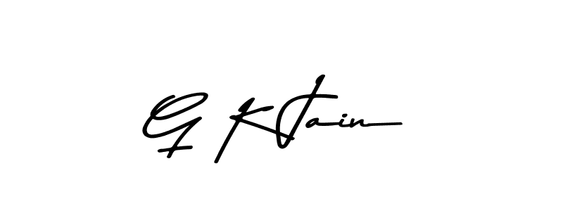 Make a beautiful signature design for name G K Jain. With this signature (Asem Kandis PERSONAL USE) style, you can create a handwritten signature for free. G K Jain signature style 9 images and pictures png