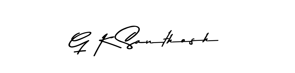 How to make G K Santhosh signature? Asem Kandis PERSONAL USE is a professional autograph style. Create handwritten signature for G K Santhosh name. G K Santhosh signature style 9 images and pictures png