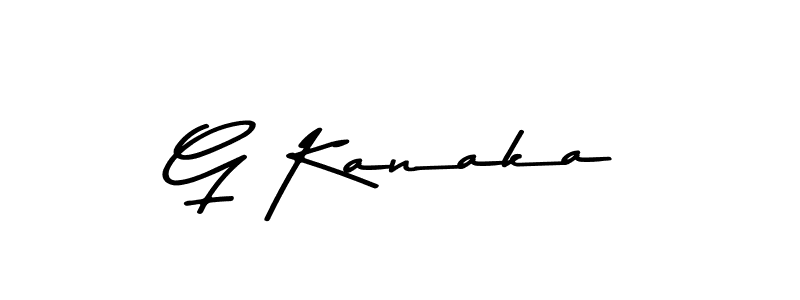 Create a beautiful signature design for name G Kanaka. With this signature (Asem Kandis PERSONAL USE) fonts, you can make a handwritten signature for free. G Kanaka signature style 9 images and pictures png