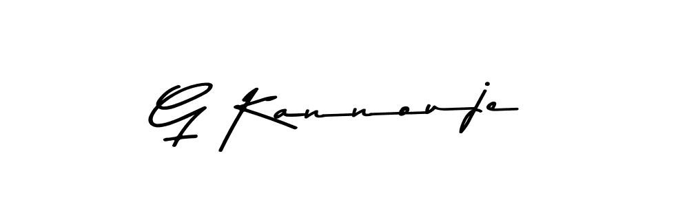 Create a beautiful signature design for name G Kannouje. With this signature (Asem Kandis PERSONAL USE) fonts, you can make a handwritten signature for free. G Kannouje signature style 9 images and pictures png