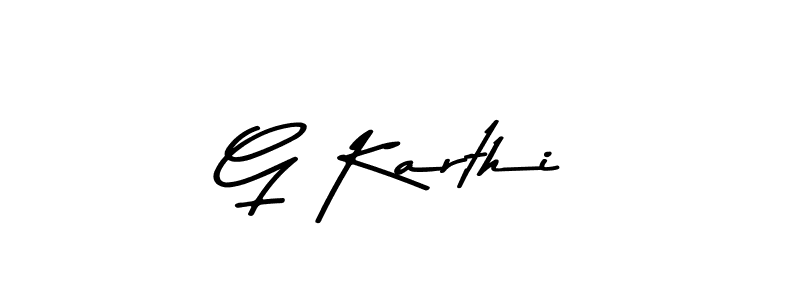Use a signature maker to create a handwritten signature online. With this signature software, you can design (Asem Kandis PERSONAL USE) your own signature for name G Karthi. G Karthi signature style 9 images and pictures png