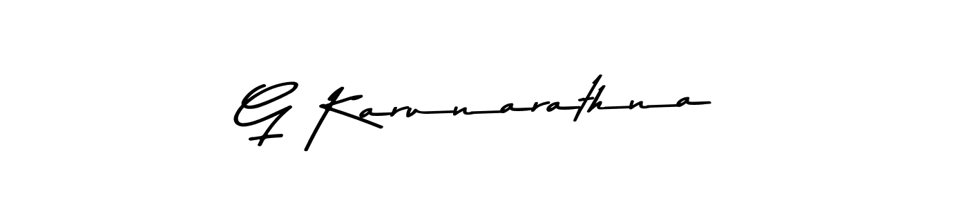 You should practise on your own different ways (Asem Kandis PERSONAL USE) to write your name (G Karunarathna) in signature. don't let someone else do it for you. G Karunarathna signature style 9 images and pictures png