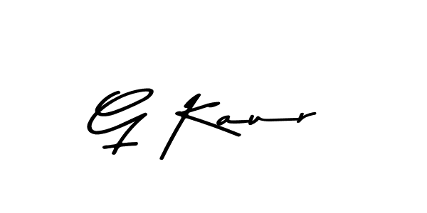 How to make G Kaur name signature. Use Asem Kandis PERSONAL USE style for creating short signs online. This is the latest handwritten sign. G Kaur signature style 9 images and pictures png