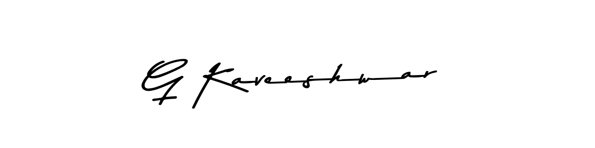 Use a signature maker to create a handwritten signature online. With this signature software, you can design (Asem Kandis PERSONAL USE) your own signature for name G Kaveeshwar. G Kaveeshwar signature style 9 images and pictures png