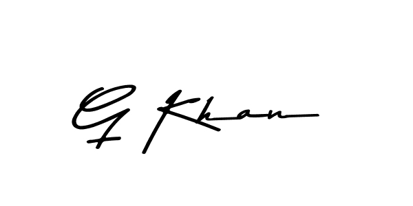 Design your own signature with our free online signature maker. With this signature software, you can create a handwritten (Asem Kandis PERSONAL USE) signature for name G Khan. G Khan signature style 9 images and pictures png