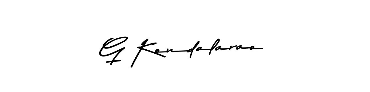 Create a beautiful signature design for name G Kondalarao. With this signature (Asem Kandis PERSONAL USE) fonts, you can make a handwritten signature for free. G Kondalarao signature style 9 images and pictures png