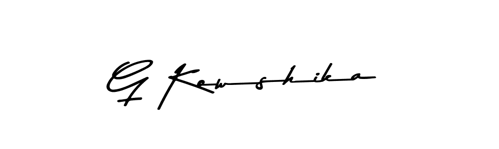 Also we have G Kowshika name is the best signature style. Create professional handwritten signature collection using Asem Kandis PERSONAL USE autograph style. G Kowshika signature style 9 images and pictures png