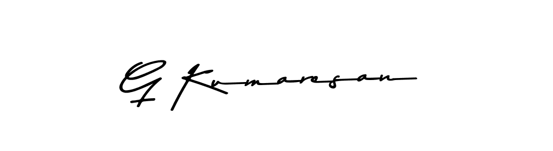 Create a beautiful signature design for name G Kumaresan. With this signature (Asem Kandis PERSONAL USE) fonts, you can make a handwritten signature for free. G Kumaresan signature style 9 images and pictures png