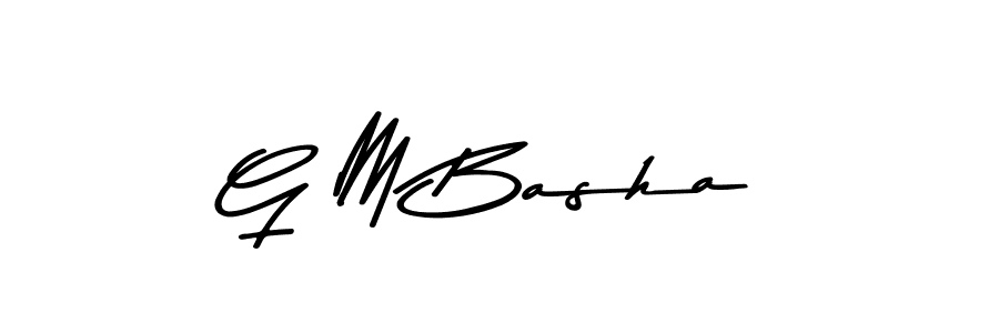 Make a beautiful signature design for name G M Basha. With this signature (Asem Kandis PERSONAL USE) style, you can create a handwritten signature for free. G M Basha signature style 9 images and pictures png