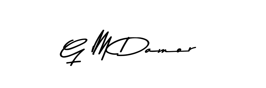 Create a beautiful signature design for name G M Damor. With this signature (Asem Kandis PERSONAL USE) fonts, you can make a handwritten signature for free. G M Damor signature style 9 images and pictures png