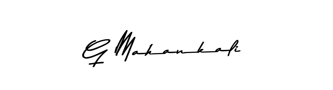 G Mahankali stylish signature style. Best Handwritten Sign (Asem Kandis PERSONAL USE) for my name. Handwritten Signature Collection Ideas for my name G Mahankali. G Mahankali signature style 9 images and pictures png