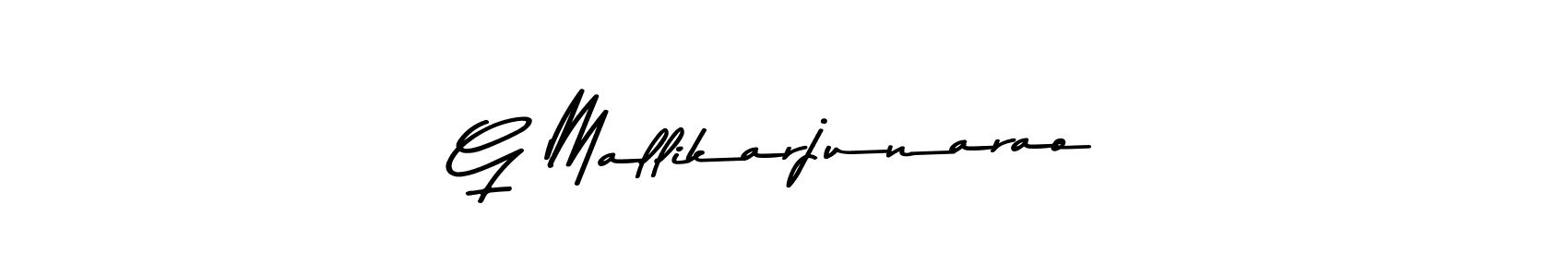 Make a beautiful signature design for name G Mallikarjunarao. With this signature (Asem Kandis PERSONAL USE) style, you can create a handwritten signature for free. G Mallikarjunarao signature style 9 images and pictures png