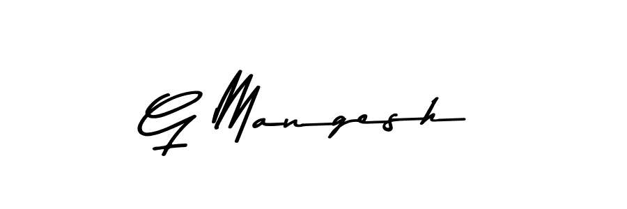 Also we have G Mangesh name is the best signature style. Create professional handwritten signature collection using Asem Kandis PERSONAL USE autograph style. G Mangesh signature style 9 images and pictures png