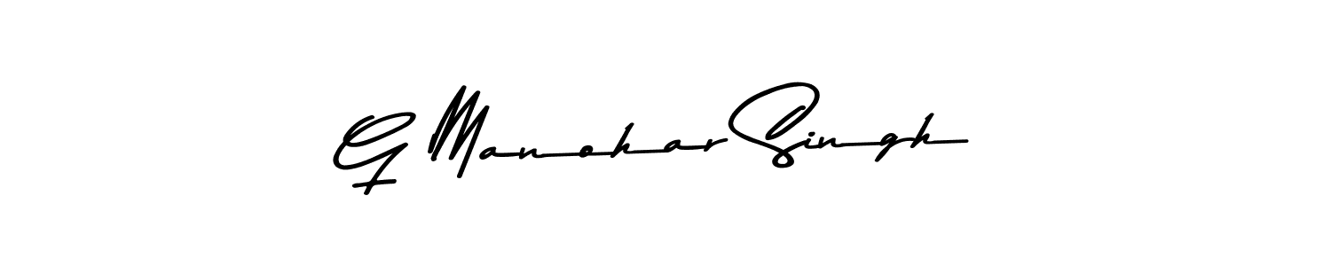 Use a signature maker to create a handwritten signature online. With this signature software, you can design (Asem Kandis PERSONAL USE) your own signature for name G Manohar Singh. G Manohar Singh signature style 9 images and pictures png