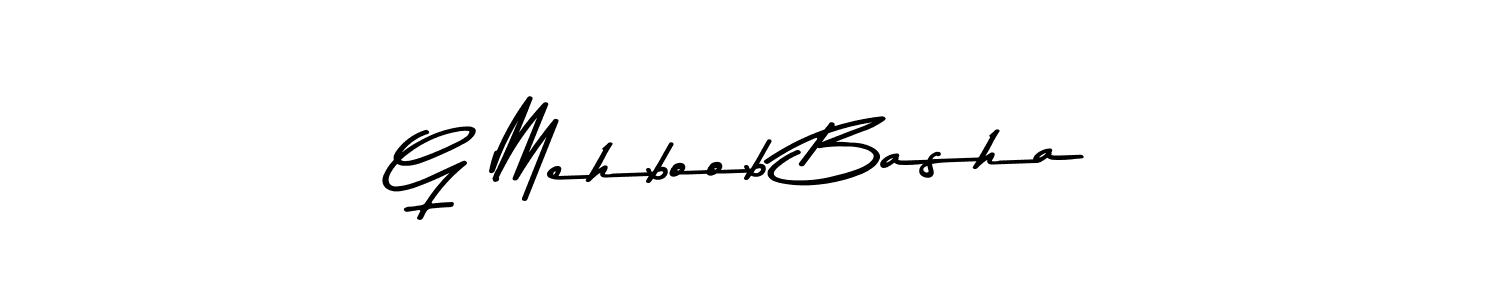 Design your own signature with our free online signature maker. With this signature software, you can create a handwritten (Asem Kandis PERSONAL USE) signature for name G Mehboob Basha. G Mehboob Basha signature style 9 images and pictures png