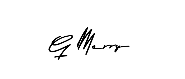 Make a beautiful signature design for name G Merry. With this signature (Asem Kandis PERSONAL USE) style, you can create a handwritten signature for free. G Merry signature style 9 images and pictures png