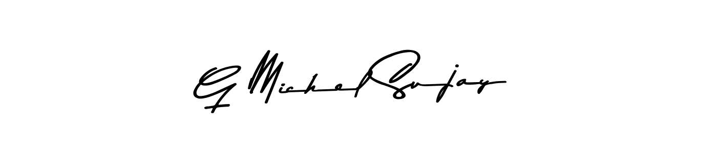 Also You can easily find your signature by using the search form. We will create G Michel Sujay name handwritten signature images for you free of cost using Asem Kandis PERSONAL USE sign style. G Michel Sujay signature style 9 images and pictures png