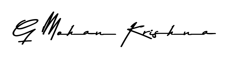 Discover the perfect balance of readability and style for G Mohan Krishna with Asem Kandis PERSONAL USE font. Create your dream signature today. G Mohan Krishna signature style 9 images and pictures png