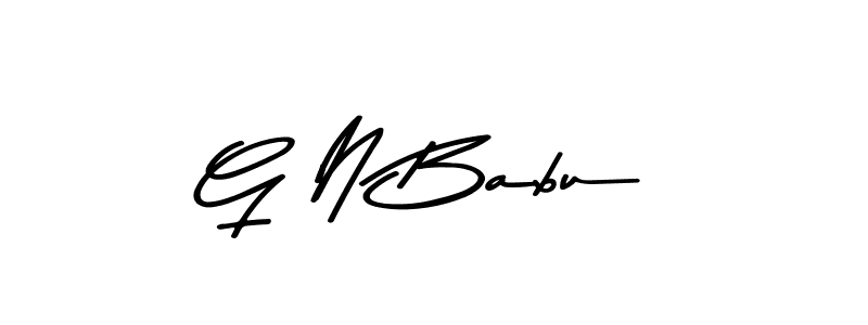 Use a signature maker to create a handwritten signature online. With this signature software, you can design (Asem Kandis PERSONAL USE) your own signature for name G N Babu. G N Babu signature style 9 images and pictures png